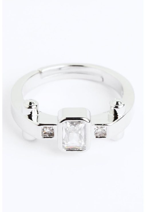 Inel ajustabil decorat cu zirconia-FEMEI/GENTI SI ACCESORII/Bijuterii-GENTI SI ACCESORII/Bijuterii