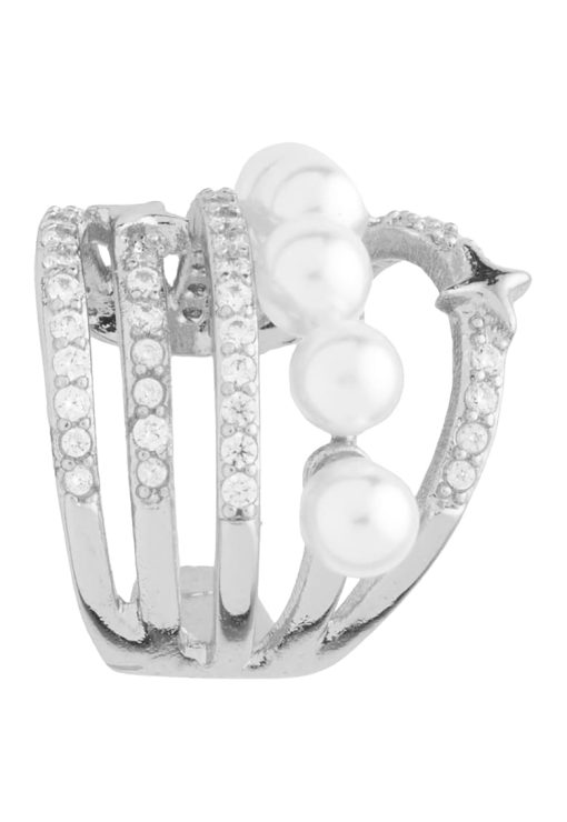 Inel cu perle sintetice si cristale-FEMEI/GENTI SI ACCESORII/Bijuterii-GENTI SI ACCESORII/Bijuterii