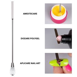 Instrument Manichiura Mixare Decorare SensoPRO Milano Crystal White Spatula 1