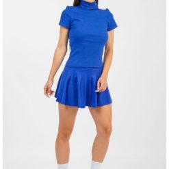 Maleta albastra cu maneca scurta pentru dame-FEMEI/IMBRACAMINTE/Bluze-IMBRACAMINTE/Bluze