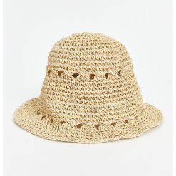 Palarie de paie cu decupaje-FEMEI/GENTI SI ACCESORII/Palarii