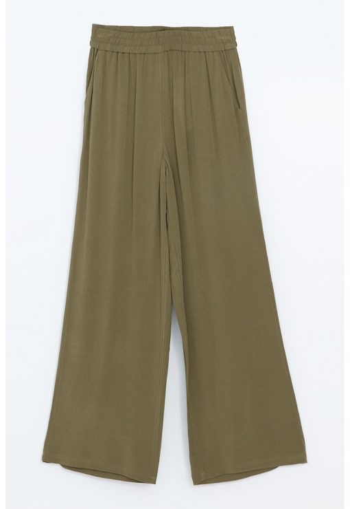 Pantaloni ampli cu talie elastica-FEMEI/IMBRACAMINTE/Pantaloni si colanti-IMBRACAMINTE/Pantaloni si colanti
