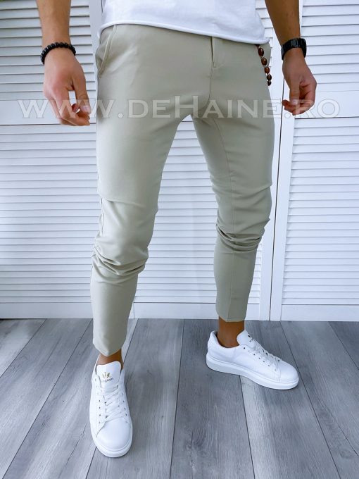 Pantaloni barbati casual regular fit bej B1743 H7-1-Pantaloni > Pantaloni casual