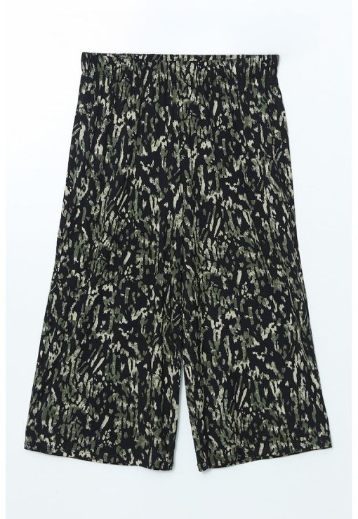 Pantaloni capri drepti cu imprimeu-FEMEI/IMBRACAMINTE/Pantaloni si colanti-IMBRACAMINTE/Pantaloni si colanti