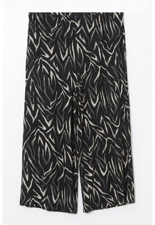 Pantaloni capri drepti cu imprimeu-FEMEI/IMBRACAMINTE/Pantaloni si colanti-IMBRACAMINTE/Pantaloni si colanti