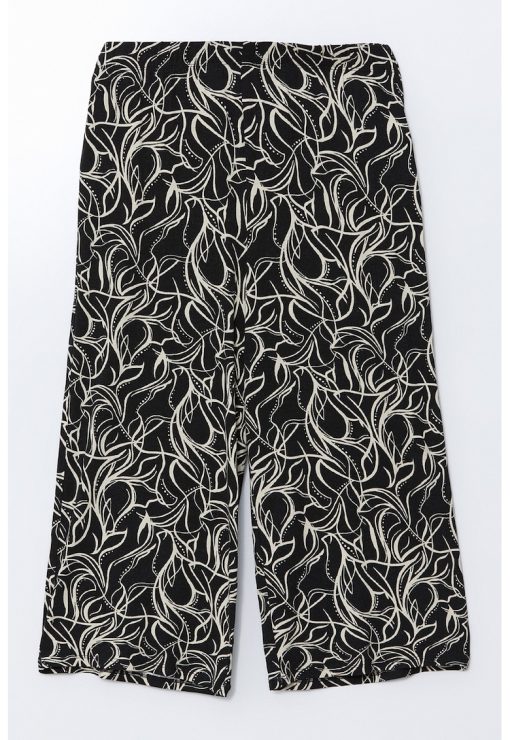 Pantaloni capri drepti cu imprimeu-FEMEI/IMBRACAMINTE/Pantaloni si colanti-IMBRACAMINTE/Pantaloni si colanti