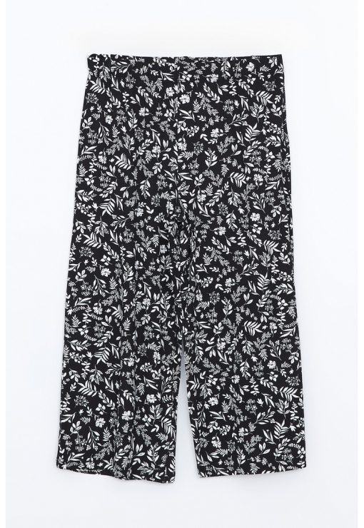 Pantaloni capri drepti cu imprimeu-FEMEI/IMBRACAMINTE/Pantaloni si colanti-IMBRACAMINTE/Pantaloni si colanti