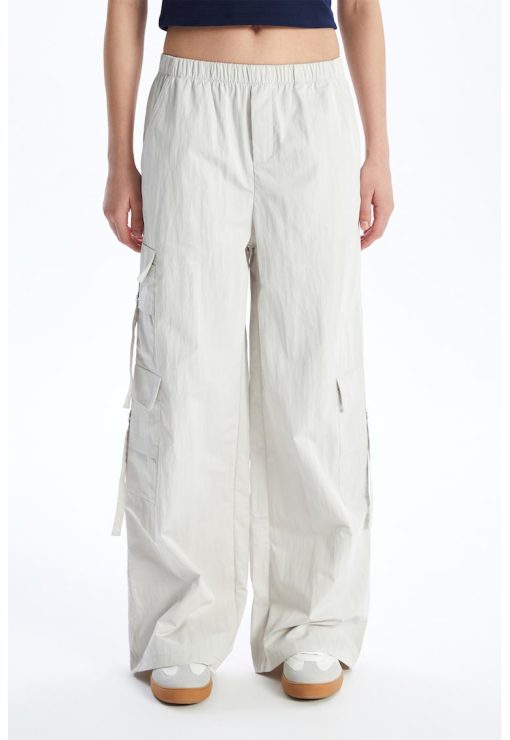 Pantaloni cargo cu talie elastica-FEMEI/IMBRACAMINTE/Pantaloni si colanti-IMBRACAMINTE/Pantaloni si colanti