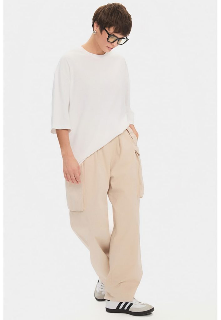 Pantaloni cargo lejeri cu curea-FEMEI/IMBRACAMINTE/Pantaloni si colanti-IMBRACAMINTE/Pantaloni si colanti