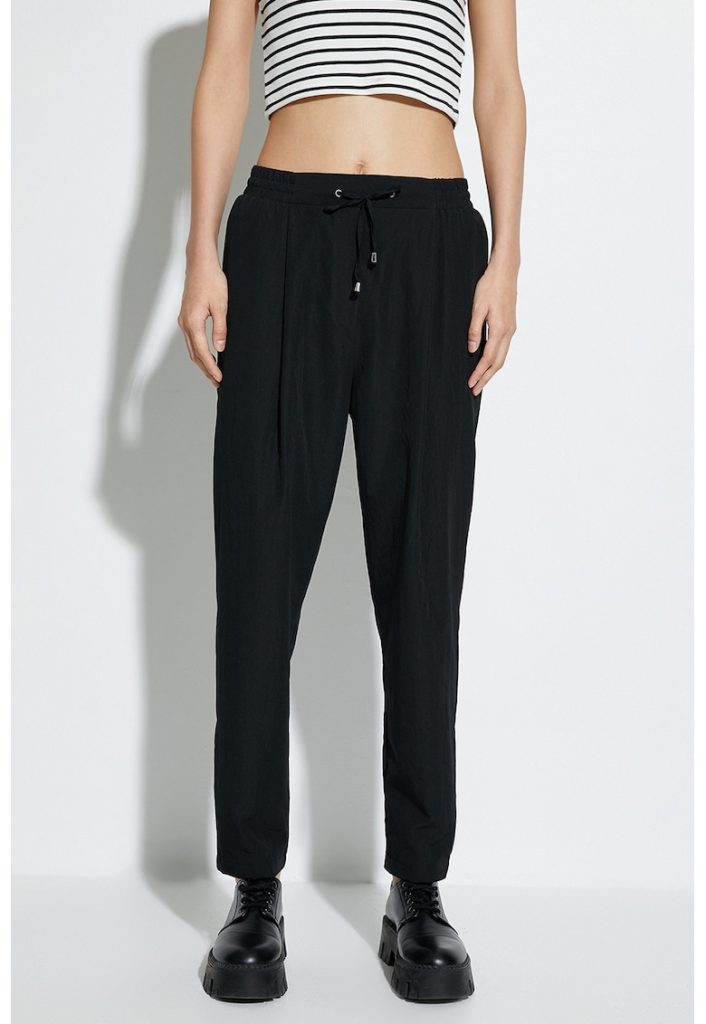 Pantaloni conici cu snur-FEMEI/IMBRACAMINTE/Pantaloni si colanti-IMBRACAMINTE/Pantaloni si colanti