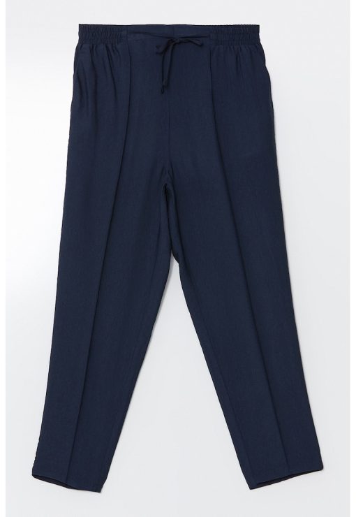 Pantaloni conici cu snur si pliuri-FEMEI/IMBRACAMINTE/Pantaloni si colanti-IMBRACAMINTE/Pantaloni si colanti