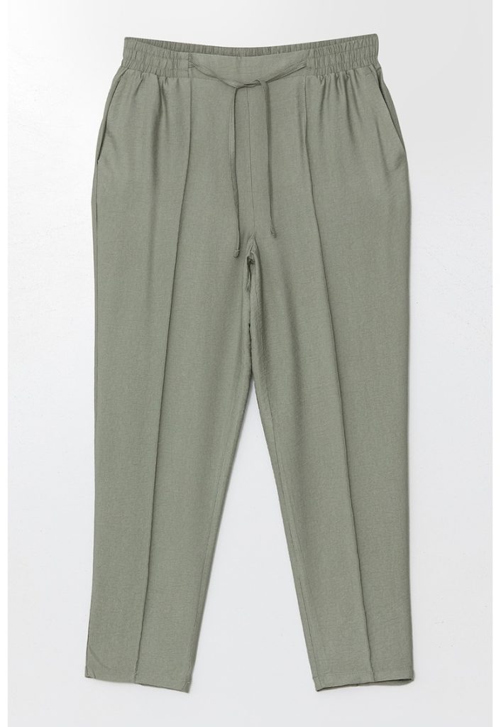 Pantaloni conici cu snur si pliuri-FEMEI/IMBRACAMINTE/Pantaloni si colanti-IMBRACAMINTE/Pantaloni si colanti