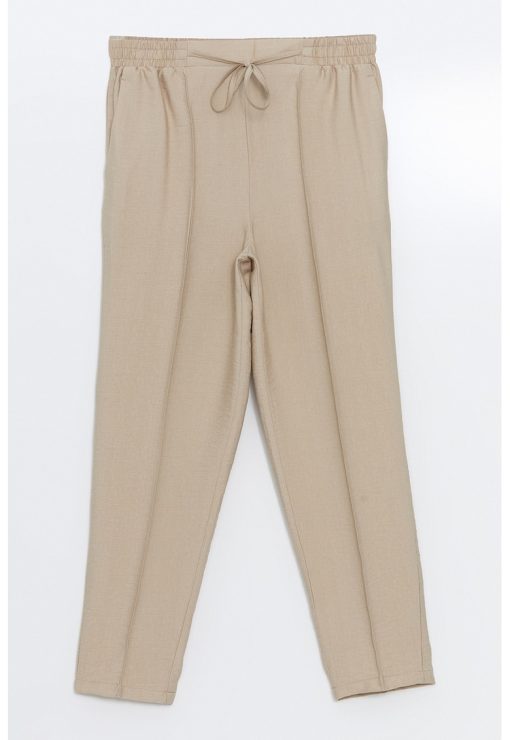 Pantaloni conici cu snur si pliuri-FEMEI/IMBRACAMINTE/Pantaloni si colanti-IMBRACAMINTE/Pantaloni si colanti