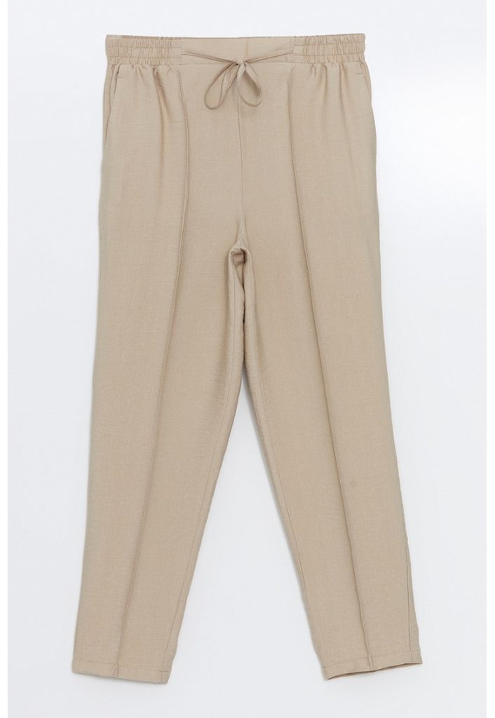 Pantaloni conici cu snur si pliuri-FEMEI/IMBRACAMINTE/Pantaloni si colanti-IMBRACAMINTE/Pantaloni si colanti
