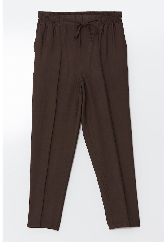 Pantaloni conici cu snur si pliuri-FEMEI/IMBRACAMINTE/Pantaloni si colanti-IMBRACAMINTE/Pantaloni si colanti