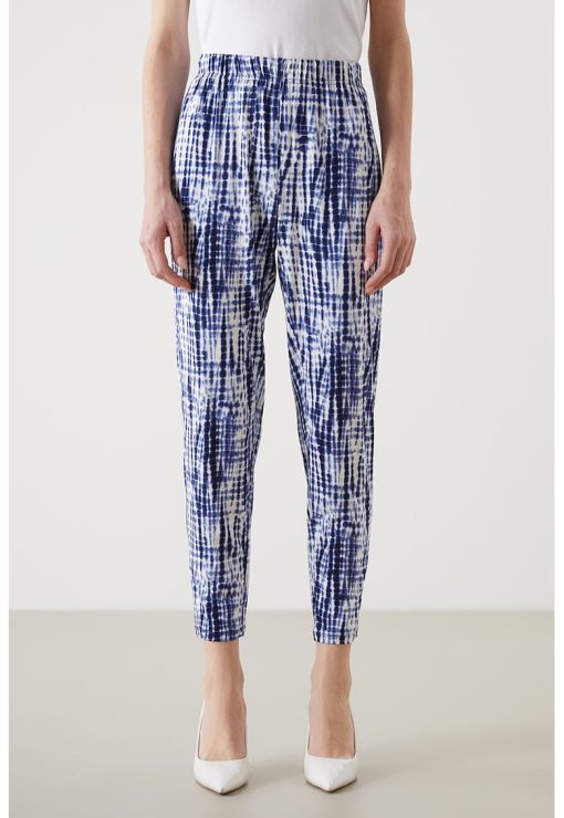 Pantaloni crop cu croiala conica-FEMEI/IMBRACAMINTE/Pantaloni si colanti-IMBRACAMINTE/Pantaloni si colanti