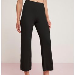 Pantaloni crop cu talie inalta-FEMEI/IMBRACAMINTE/Pantaloni si colanti-IMBRACAMINTE/Pantaloni si colanti