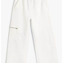 Pantaloni cu croiala ampla si buzunar cu fermoar-FETE/IMBRACAMINTE/Blugi-IMBRACAMINTE/Blugi