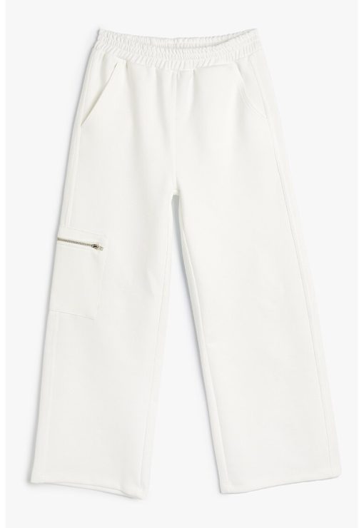 Pantaloni cu croiala ampla si buzunar cu fermoar-FETE/IMBRACAMINTE/Blugi-IMBRACAMINTE/Blugi