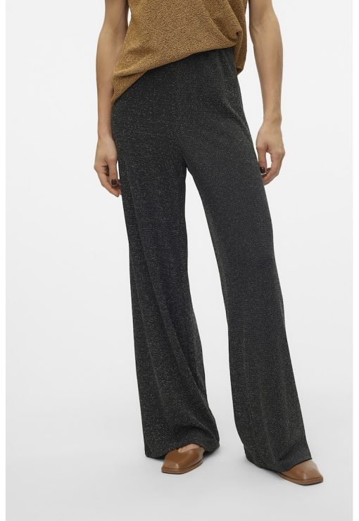 Pantaloni cu croiala ampla si talie inalta Kanva-FEMEI/IMBRACAMINTE/Pantaloni si colanti-IMBRACAMINTE/Pantaloni si colanti