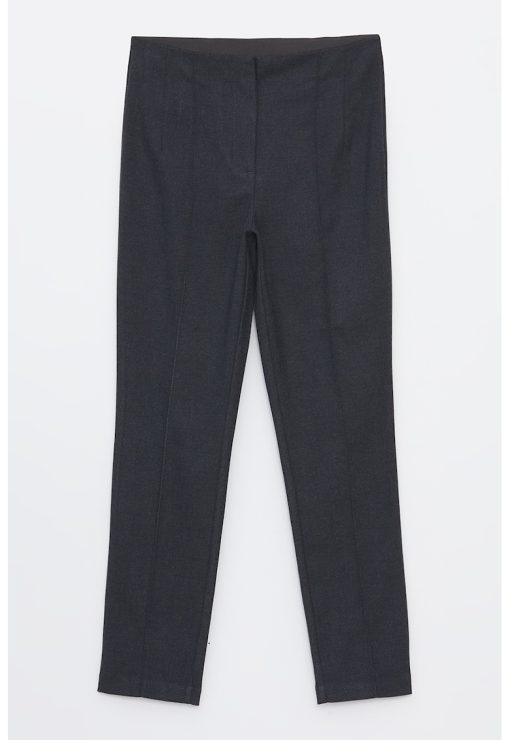 Pantaloni cu croiala conica si model uni-FEMEI/IMBRACAMINTE/Pantaloni si colanti-IMBRACAMINTE/Pantaloni si colanti