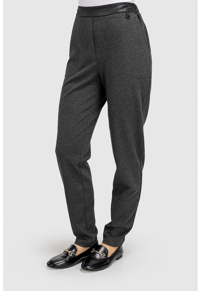 Pantaloni cu talie inalta si buzunare oblice-FEMEI/IMBRACAMINTE/Pantaloni si colanti-IMBRACAMINTE/Pantaloni si colanti