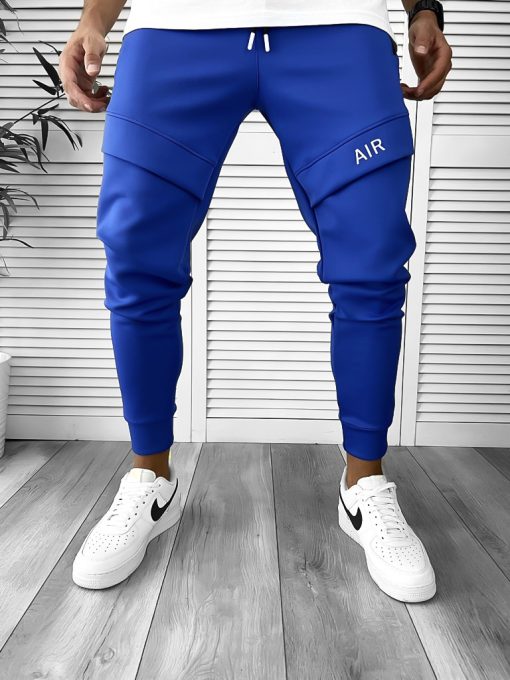 Pantaloni de trening albastri conici 12360 D3-5.4-Pantaloni > Pantaloni de trening