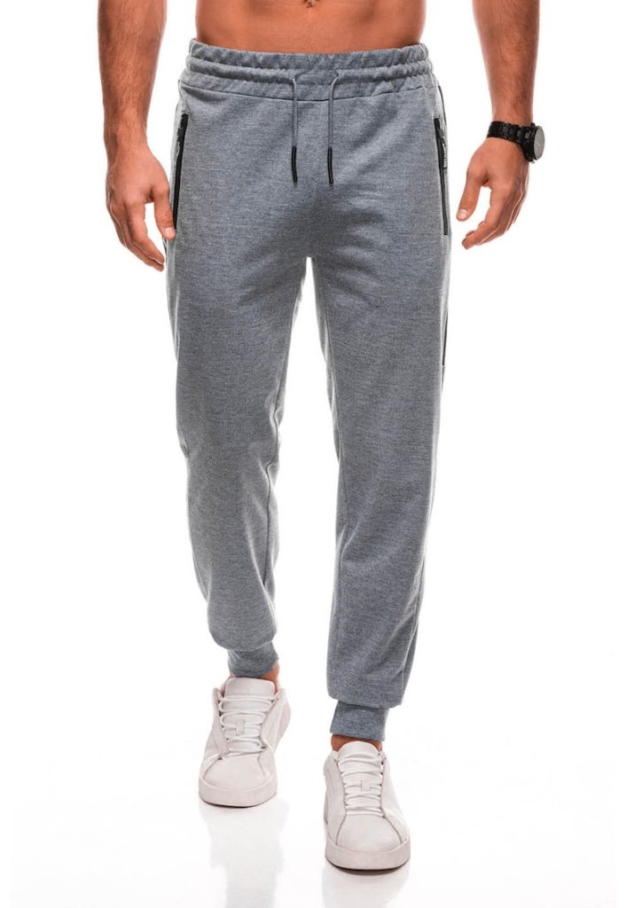 Pantaloni de trening cu buzunare cu fermoar-BARBATI/IMBRACAMINTE/Pantaloni si colanti-IMBRACAMINTE/Pantaloni si colanti