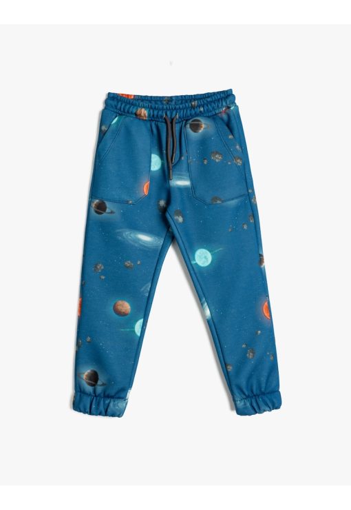 Pantaloni de trening cu model si snur de ajustare in talie-BAIETI/IMBRACAMINTE/Blugi-IMBRACAMINTE/Blugi