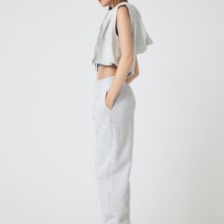 Pantaloni de trening cu talie inalta-FEMEI/IMBRACAMINTE/Pantaloni si colanti-IMBRACAMINTE/Pantaloni si colanti