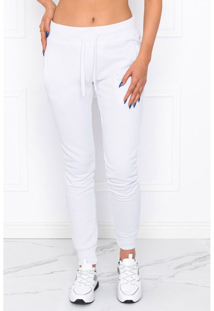 Pantaloni de trening din amestec de bumbac-FEMEI/IMBRACAMINTE/Pantaloni si colanti-IMBRACAMINTE/Pantaloni si colanti