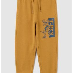 Pantaloni de trening din bumbac cu imprimeu dinozaur-BAIETI/IMBRACAMINTE/Blugi-IMBRACAMINTE/Blugi