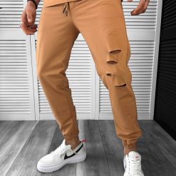 Pantaloni de trening maro 13032 25-4.2-Pantaloni > Pantaloni de trening