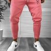 Pantaloni de trening roz conici 12260 D9-4-Pantaloni > Pantaloni de trening