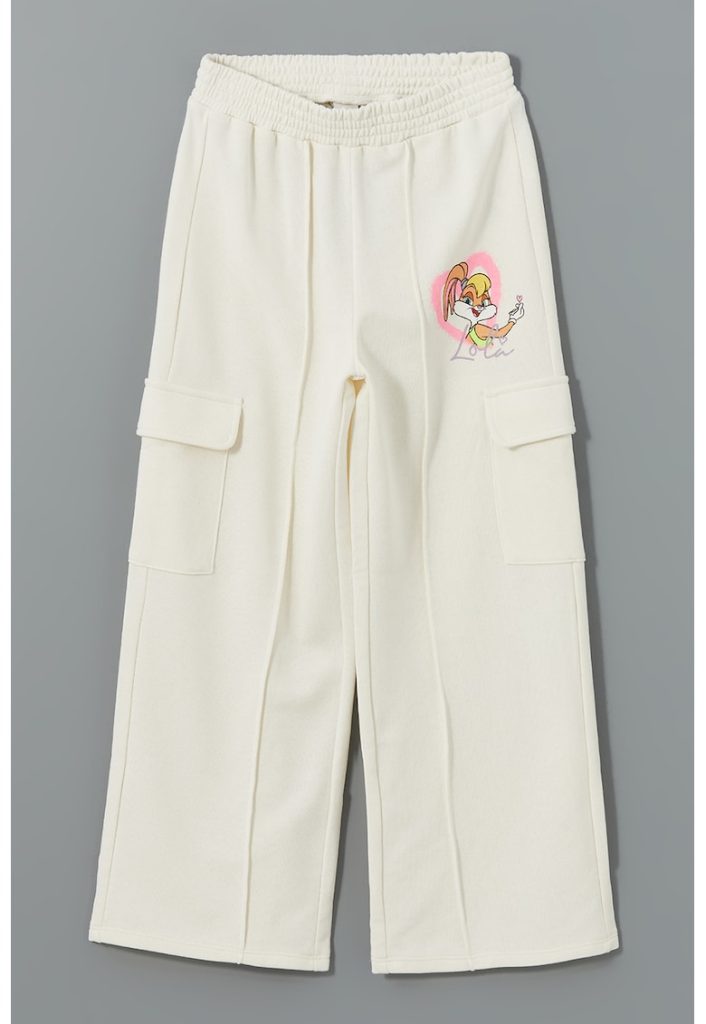 Pantaloni din amestec de bumbac cu croiala ampla-FETE/IMBRACAMINTE/Blugi-IMBRACAMINTE/Blugi