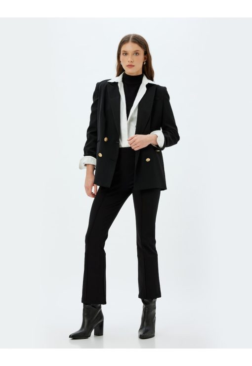 Pantaloni evazati cu talie inalta-FEMEI/IMBRACAMINTE/Pantaloni si colanti-IMBRACAMINTE/Pantaloni si colanti
