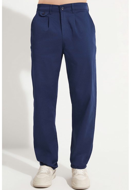 Pantaloni relaxed fit cu pliuri frontale-BARBATI/IMBRACAMINTE/Pantaloni si colanti-IMBRACAMINTE/Pantaloni si colanti