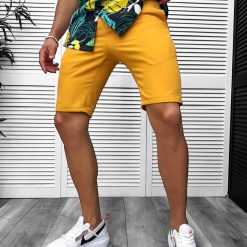 Pantaloni scurti casual  mustar 13058 D2-1.2-Pantaloni > Pantaloni scurti