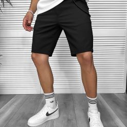 Pantaloni scurti casual  negri  13058  O4-3.2-Pantaloni > Pantaloni scurti