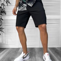 Pantaloni scurti casual  negri 13058  O4-3.2-Pantaloni > Pantaloni scurti