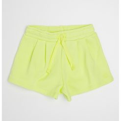 Pantaloni scurti cu talie ajustabila si pliuri frontale-FETE/IMBRACAMINTE/Sorturi-IMBRACAMINTE/Sorturi