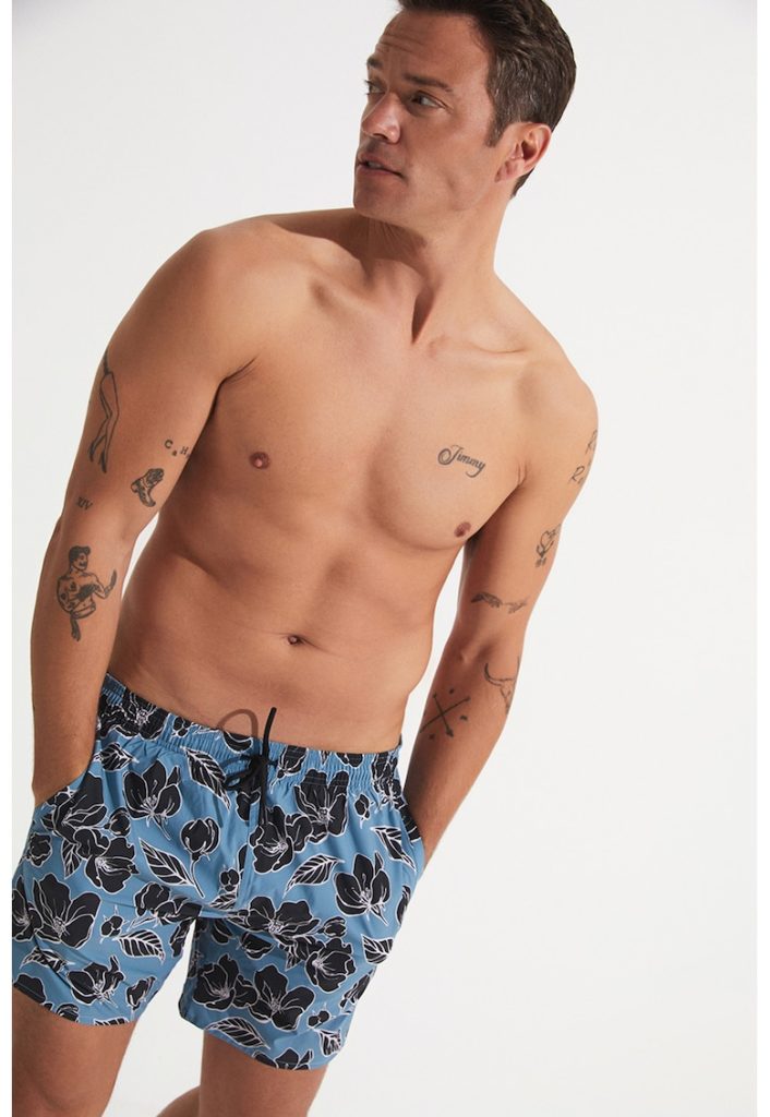 Pantaloni scurti de baie cu imprimeu-BARBATI/IMBRACAMINTE/Costume de baie-IMBRACAMINTE/Costume de baie
