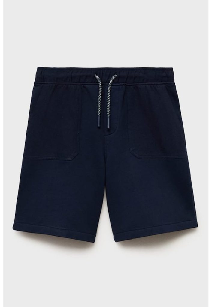 Pantaloni scurti de bumbac cu snur-BAIETI/IMBRACAMINTE/Sorturi-IMBRACAMINTE/Sorturi