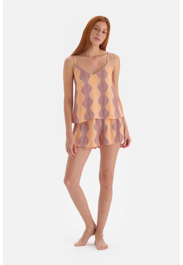 Pantaloni scurti de pijama cu imprimeu grafic-FEMEI/IMBRACAMINTE/Pijamale si halate de baie-IMBRACAMINTE/Pijamale si halate de baie