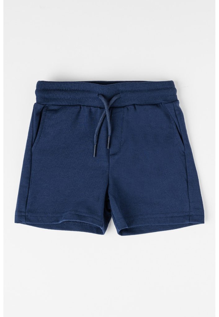Pantaloni scurti din amestec de bumbac cu snururi-BAIETI/IMBRACAMINTE/Sorturi-IMBRACAMINTE/Sorturi