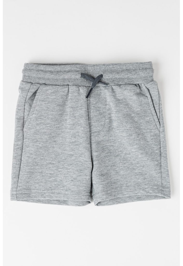 Pantaloni scurti din amestec de bumbac cu snururi-BAIETI/IMBRACAMINTE/Sorturi-IMBRACAMINTE/Sorturi