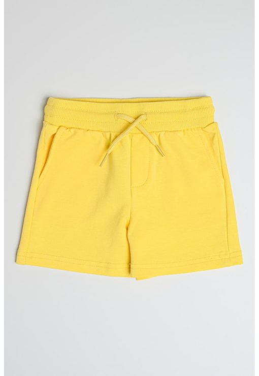 Pantaloni scurti din amestec de bumbac cu snururi-BAIETI/IMBRACAMINTE/Sorturi-IMBRACAMINTE/Sorturi