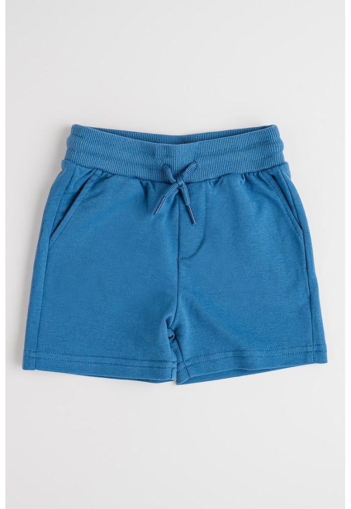 Pantaloni scurti din amestec de bumbac cu snururi-BAIETI/IMBRACAMINTE/Sorturi-IMBRACAMINTE/Sorturi