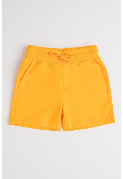 Pantaloni scurti din amestec de bumbac cu snururi-BAIETI/IMBRACAMINTE/Sorturi-IMBRACAMINTE/Sorturi