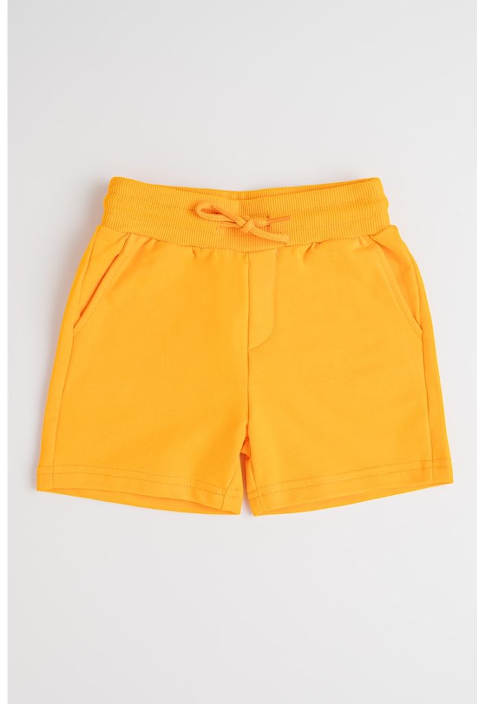 Pantaloni scurti din amestec de bumbac cu snururi-BAIETI/IMBRACAMINTE/Sorturi-IMBRACAMINTE/Sorturi